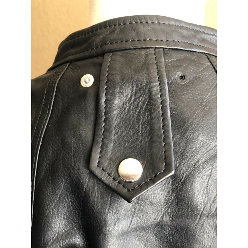 Diesel Womens L Tauri Cowhide Leather Jacket XS - Picture 4 of 12